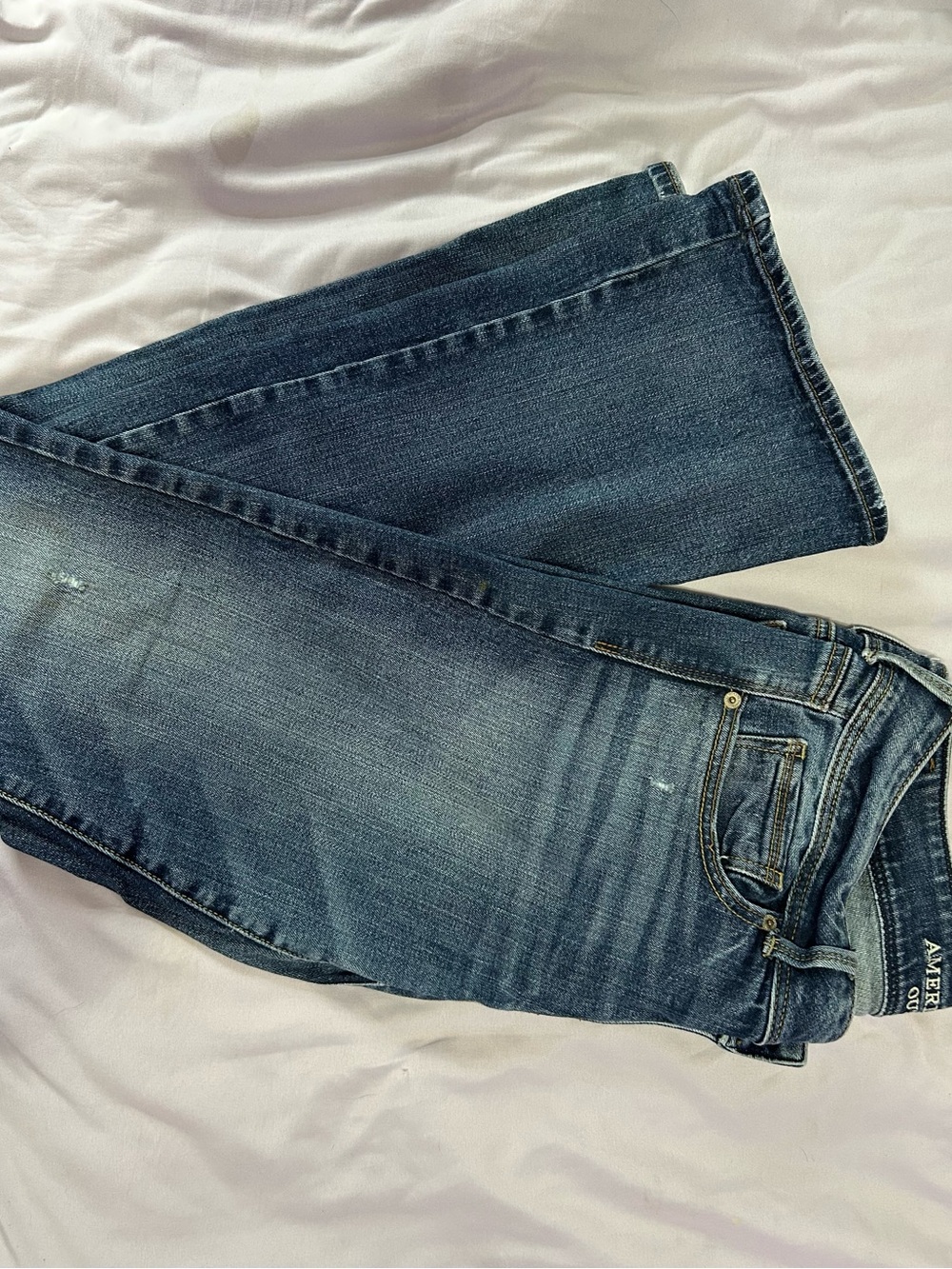 American Eagle Outfitters Kick Boot Bootcut Jeans - Dark Blue